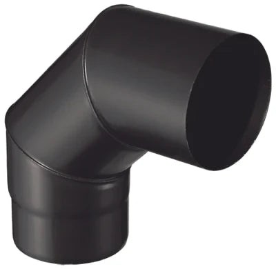 Coude lisse à trappe de visite raccordement émail noir mat 1,2 mm