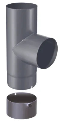 Té 90° + tampon raccordement email 1,2 mm